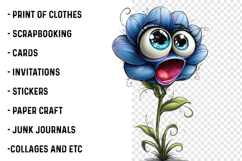 Funny Cartoon Flowers Clipart Product Image 2