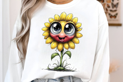 Funny Cartoon Flowers Clipart Product Image 3