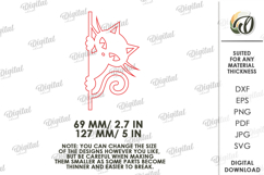 Funny cat sign Laser Cut. Home wall decor SVG Product Image 2