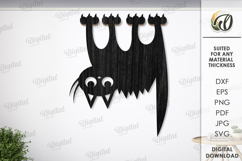 Funny cat sign Laser Cut. Home wall decor SVG Product Image 1