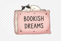Funny Cat Bookish Breams png Product Image 1