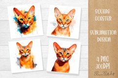 Funny Cat Coaster Sublimation| Cat Lover Coasters Product Image 1