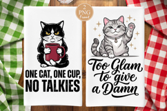 Funny Cat Coffee Kitchen Towel, Sarcastic Cat Lover Product Image 1