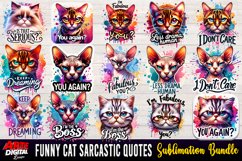 Funny Cat Sarcastic Quotes Sublimation Bundle | 40 Cat png Product Image 3
