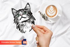 Funny Cat Quote Sticker, Adorable Cat Sticker Pack Product Image 1