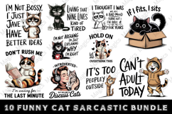 Funny Cat Sarcastic Sassy Bundle Png Product Image 1