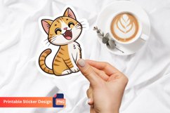 Funny Cat Sticker, Cute Cat Decal, Cat Lovers Sticker Product Image 1