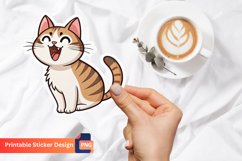 Funny Cat Sticker, Cute Cat Decal, Cat Lovers Sticker Product Image 1