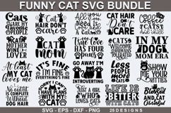 Funny Cat SVG Bundle -Funny Cats Quotes SVG Design Product Image 1