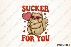 Funny Cat Valentine Sucker PNG Product Image 1