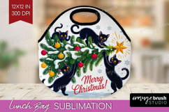 Funny Cats Xmas Lunch Bag Christmas Lunch Bug PNG Product Image 1