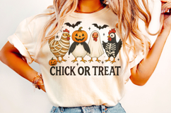 Chick Or Treat PNG, Halloween Chicken PNG, Funny Halloween Product Image 2