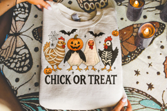 Chick Or Treat PNG, Halloween Chicken PNG, Funny Halloween Product Image 4
