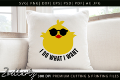 I Do What I Want Funny Chick T-shirt Design Funny Quote SVG Product Image 5
