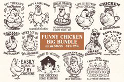Funny Chicken SVG PNG Bundle, Farm Animal Shirt Funny Prints Product Image 1