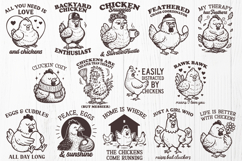 Funny Chicken SVG Bundle, 14 Farm Animal Farmhouse Designs Product Image 2