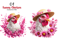 Funny Chicken Sublimation Clipart Product Image 1