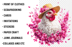 Funny Chicken Sublimation Clipart Product Image 2