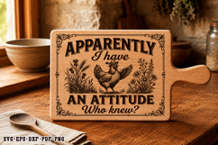 Funny Chicken SVG, Sarcastic Farmhouse Design Product Image 1