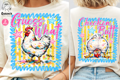 Guess What Chicken Butt Joke Funny Farm Retro Sublimation Product Image 1