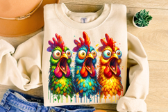 Funny Chickens PNG, Rooster PNG, Sarcastic PNG, Funny PNG Product Image 1