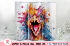 Funny Chicken Tumbler Wrap , Chicks Png, Farm Animals Png, Cute Tumbler Wrap
