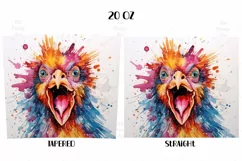 Funny Chicken Tumbler Wrap , Chicks Png, Farm Animals Png, Cute Tumbler Wrap