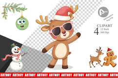 Funny Christmas Clipart Product Image 1
