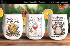 Funny Cozy Christmas Quotes Wine Tumbler|Cookie|Raccoon Product Image 1