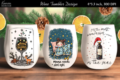 Christmas Quotes Wine Tumbler | Mama needs a silent night Product Image 1