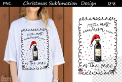 Funny Cozy Christmas Quotes|T Shirt Sublimation|Santa Hat Product Image 1