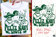 Feliz Navi Shots | Santa And Reindeer | Christmas Svg Product Image 1
