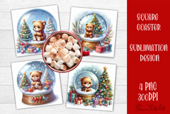 Funny Christmas Coaster Design | animal Square Coaster Product Image 1