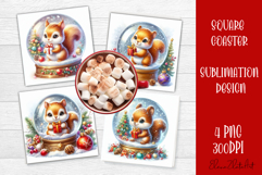Funny Christmas Coaster Design | animal Square Coaster Product Image 1