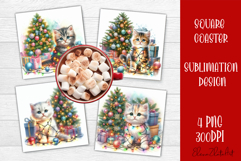 Funny Christmas Coaster Design | animal Square Coaster Product Image 1