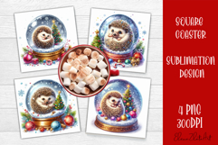 Funny Christmas Coaster Design | animal Square Coaster Product Image 1