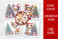 Funny Christmas Coaster Design | animal Square Coaster Product Image 1