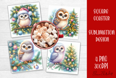 Funny Christmas Coaster Design | animal Square Coaster Product Image 1