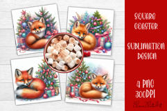 Funny Christmas Coaster Design | animal Square Coaster Product Image 1
