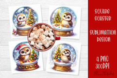 Funny Christmas Coaster Design | animal Square Coaster Product Image 1