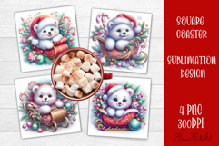 Funny Christmas Coaster Design | animal Square Coaster Product Image 1