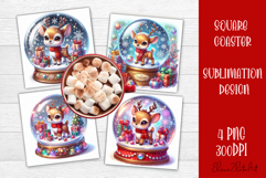 Funny Christmas Coaster Design | animal Square Coaster Product Image 1