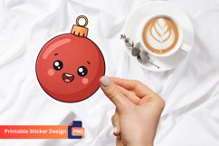 Funny Christmas Ball Sticker, Christmas Ornament Sticker Product Image 1