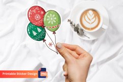 Funny Christmas Balloons Sticker,Santa Claus Balloon Sticker Product Image 1