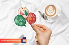 Funny Christmas Balloons Sticker,Santa Claus Balloon Sticker Product Image 1