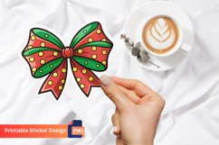 Funny Christmas Bow Sticker, Funny Holiday Decorations Product Image 1