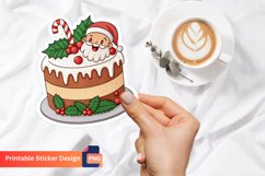 Funny Christmas Cake Sticker, Christmas Cake Decoration Product Image 1