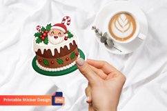 Funny Christmas Cake Sticker, Christmas Cake Decoration Product Image 1