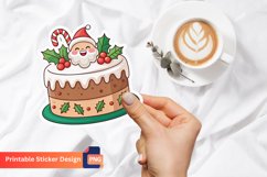 Funny Christmas Cake Sticker, Christmas Cake Decoration Product Image 1