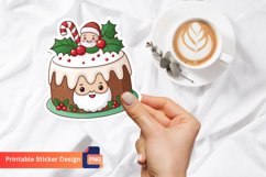 Funny Christmas Cake Sticker, Christmas Cake Decoration Product Image 1